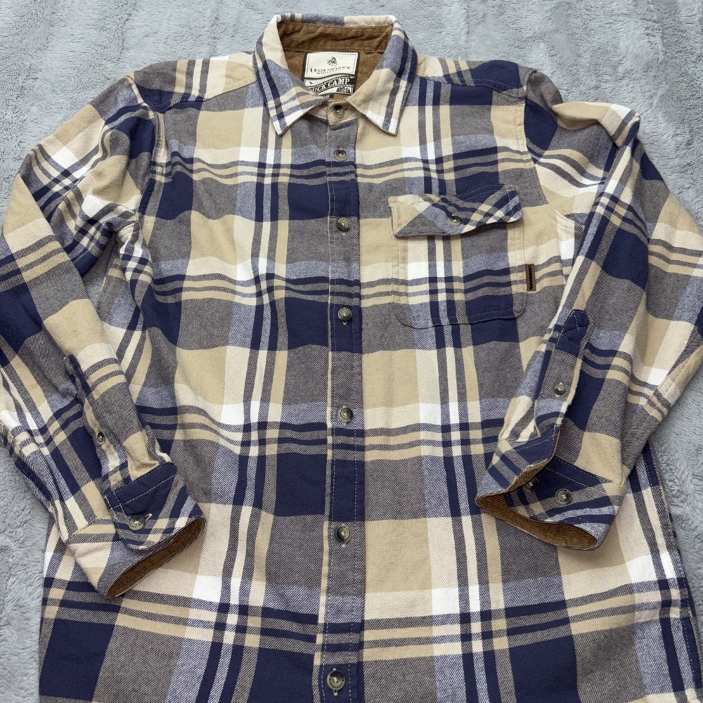 Legendary white tales long sleeve , blue‎ plaid 100% percent cotton Med